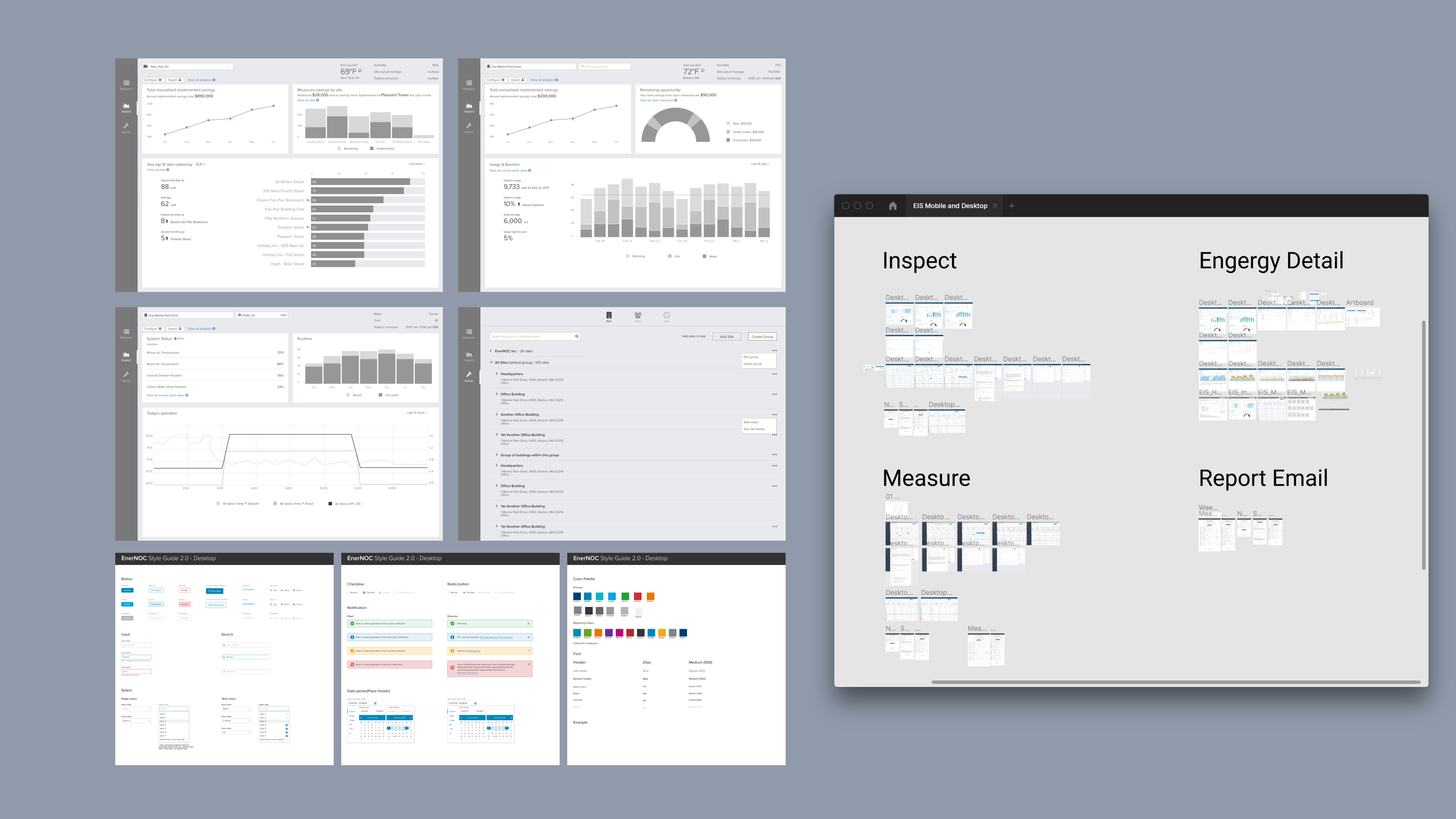 Desktop web app site map