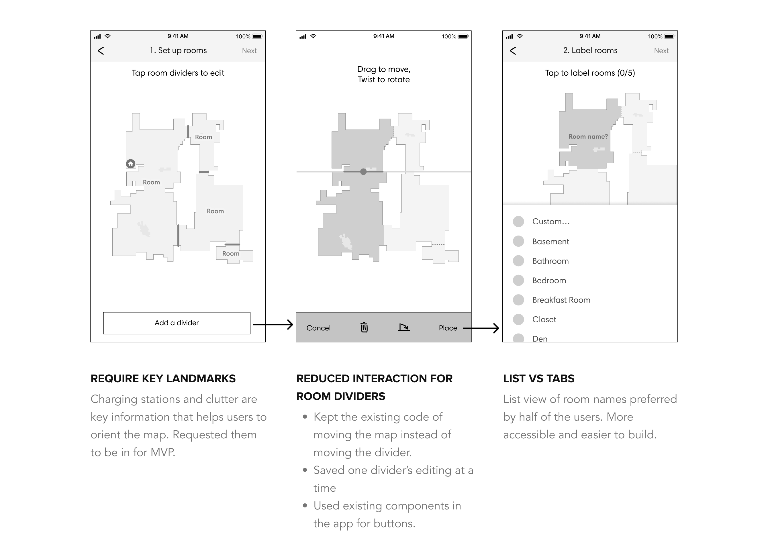 Ideal interaction prototype — step 2 label rooms