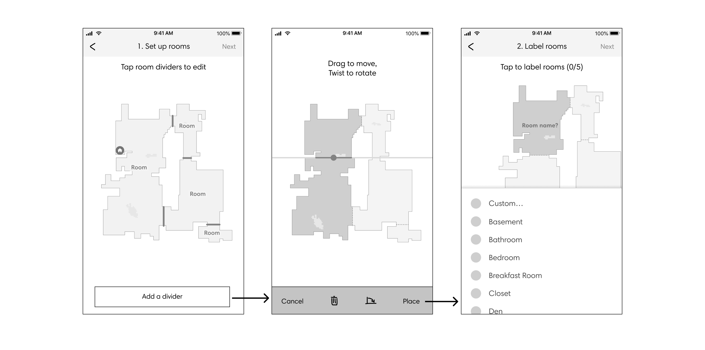 Final design — map customization flow row 3